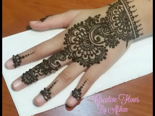 Stylish And Easy Henna Mehndi Design For Hands By CreativeFlows class=