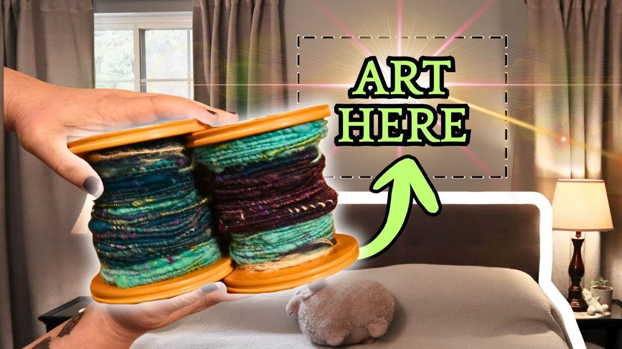 How I spun and wove FIBER ART for my Bedroom Makeover! 🧶 - YouTube