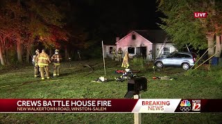 Firefighters on scene of Winston-Salem house fire