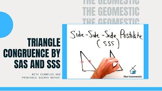 Triangle Congruence By SSS and SAS w/ Proofs and Printable Guided Notes!