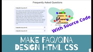 Accordion CSS And HTML || FAQ Design HTML CSS || With Source Code