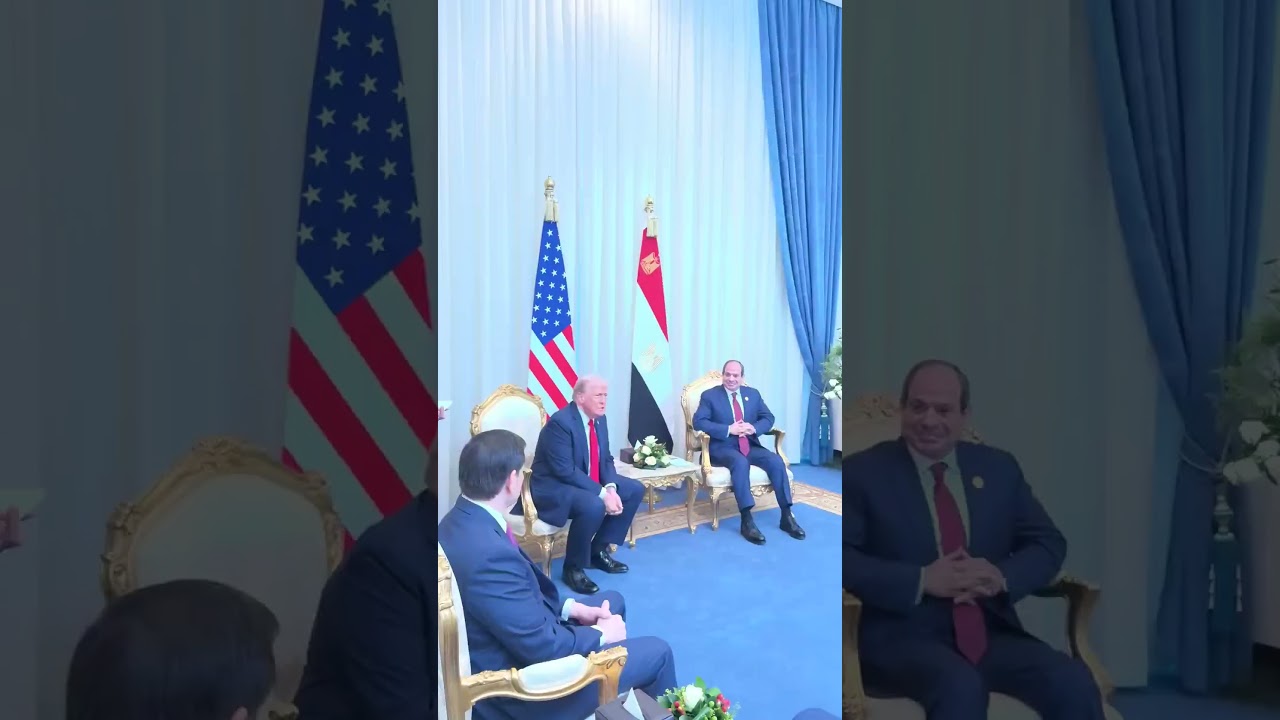 President Donald Trump meets with the President of Egypt 🇺🇸🇪🇬