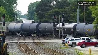TrainVideo Of A SCREEN View With A NS ??? WB Train On The Fostoria Ohio, USA Area By Gabriel