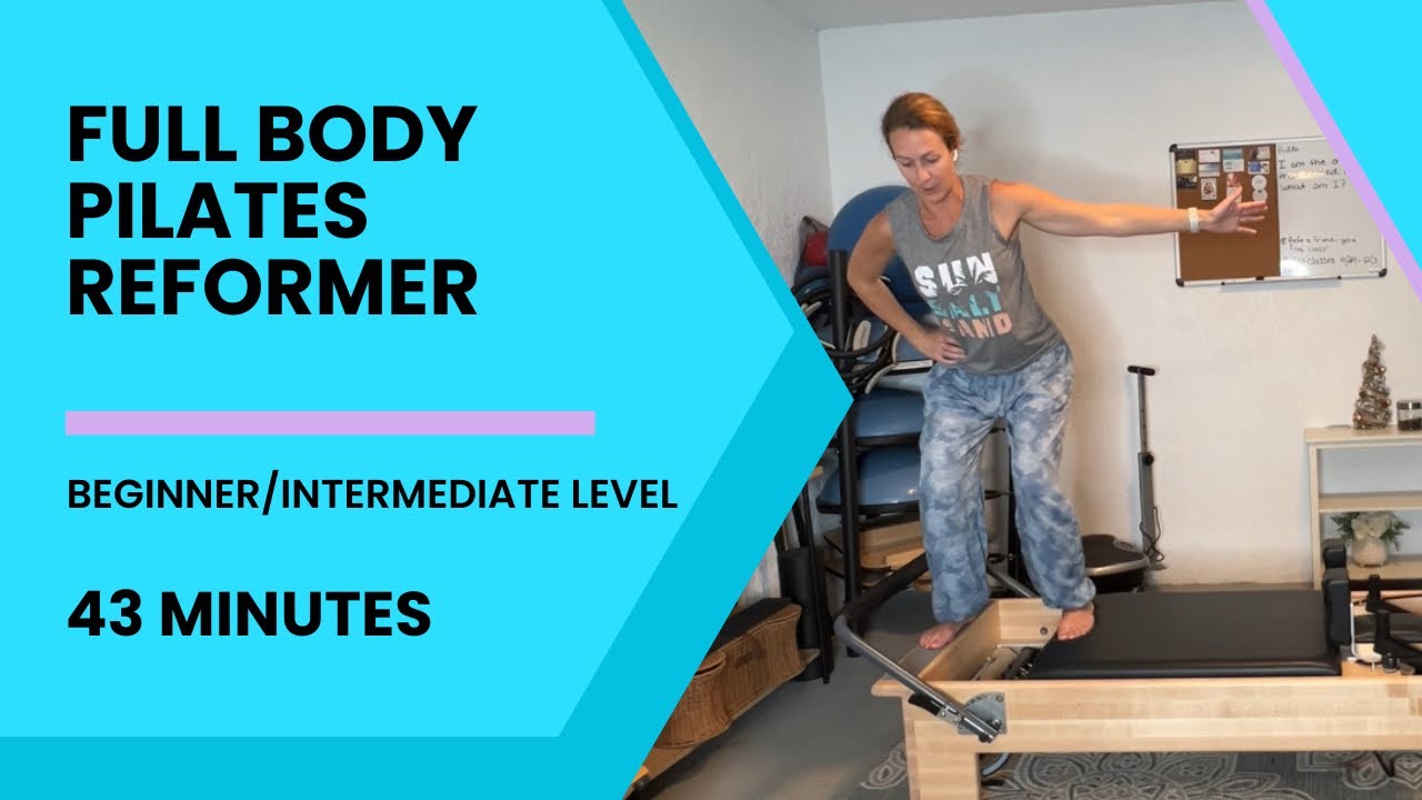 Тренировка по пилатесу на реформере для начинающих/среднего уровня | Для всего тела | 43 минуты