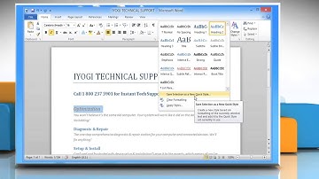 How to Create Styles in Microsoft® Word 2010