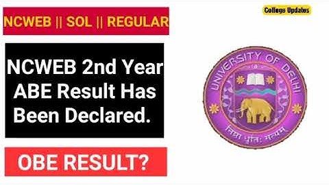 DU NCWEB 2nd Year ABE Results Has been Declared | OBE RESULTS | College Updates