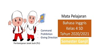 Video ini hanya untuk sd kelas 4, smester ganjil, yang disesuaikan
dengan kisi-kisi tahun 2020/2021 belajar mengenal kalimat : - command
(perintah) prohibi...