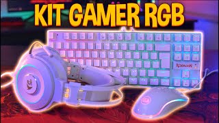 KIT GAMER REDRAGON S125 VALE A PENA??🚀🤔 TECLADO + MOUSE + HEADSET [UNBOXING E REVIEW]