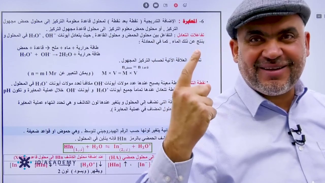 حصة (2) مراجعة الدرس الثاني من وحدة الحموض والقواعد