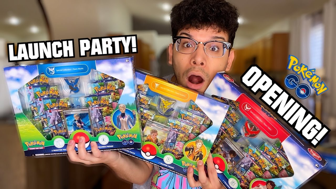 OPENING ALL THE BRAND NEW POKEMON GO CARD BOXES IN THIS CRAZY LAUNCH PARTY!