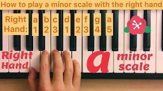 Piano Lesson 70: How to play a minor scale with the right hand (15 times play along) tutorial