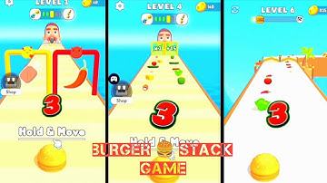 Burger 🍔 stack Android Cool Game 01 🍰 #shorts #culture #jaishreeramnewsong #games #cycle #gaming #d