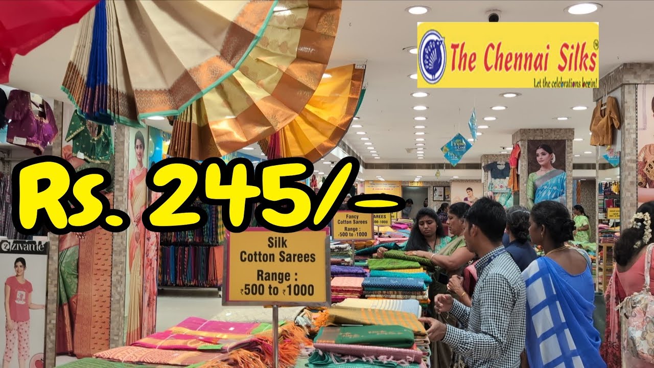 The Chennai silks ❤️Rs. 245/- onwards Dailywear saree collection 🥰oppanakara street Coimbatore