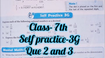 new learning composite mathematics class 7 self practice 3g | schand maths class7 solutions chapter3