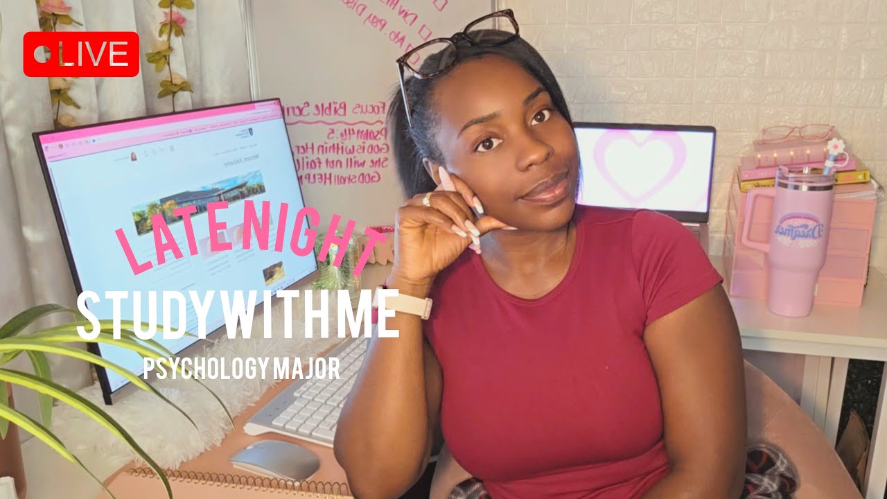 3 HOUR LIVE STUDY WITH ME - SNHU PSYCHOLOGY MAJOR - YouTube