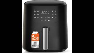Qido Air Fryer  5 Qt Compact Airfryer For Quick U0026 Easy Meals In Minutes 180 450f Precision