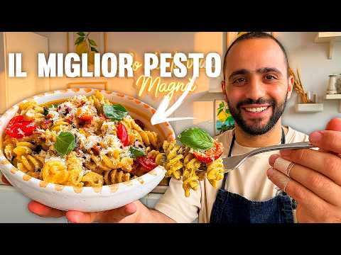 Pasta con Pesto di Pomodori Secchi, Mandorle e Olive Taggiasca