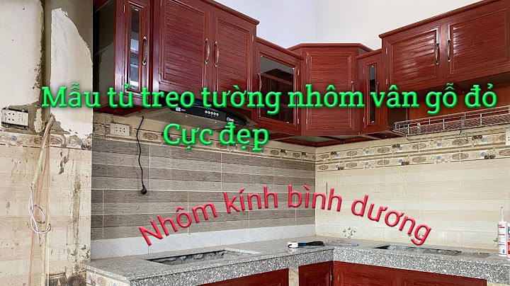 Mẫu tủ bếp nhôm treo tường