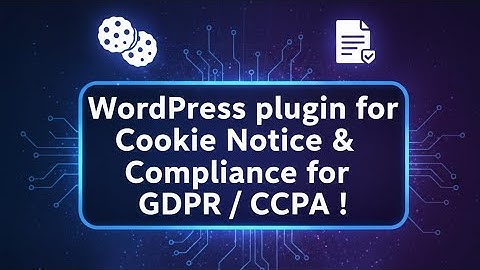 WordPress plugin for Cookie Notice & Compliance for GDPR / CCPA !