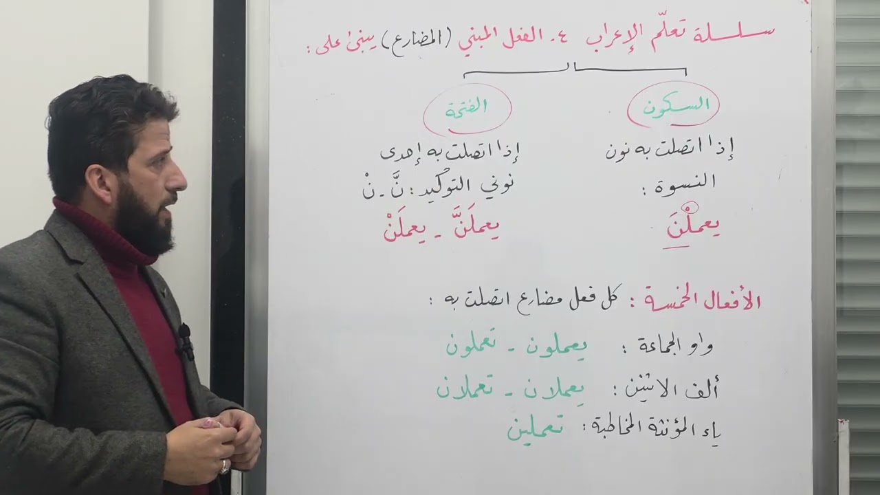 سلسلة تعلم الإعراب ٤ - الفعل المبني (المضارع)
