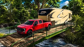 🚐 Camper Van Game Simulator | Towing a Giant RV Through Extreme Roads! (Android Gameplay)  screenshot 2