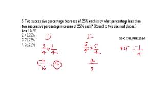 Two successive percentage decrease of 25% each is by what percentage