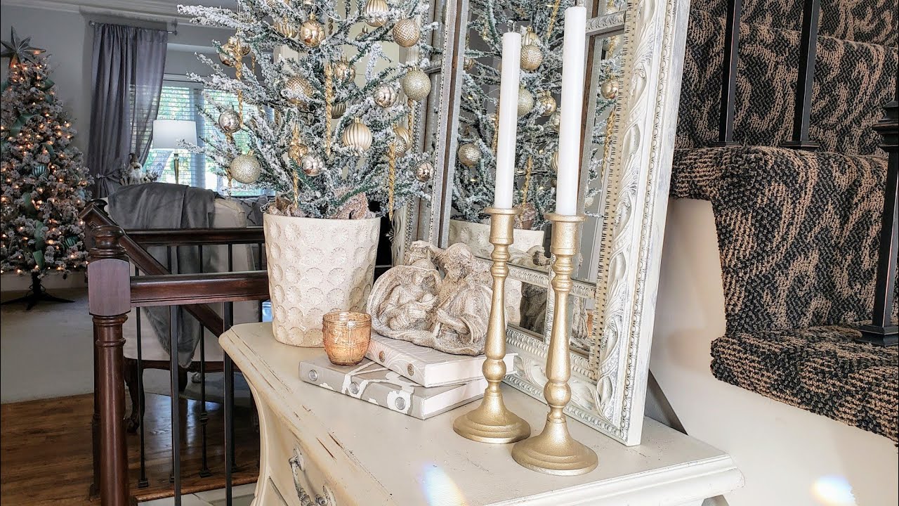 Christmas 2021 Decorate With Me Entry Hall Pottery Barn Inspired Pottery Barn WalkThrough