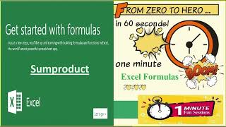 Video#7  1 min Excel  Supproduct    minute a day will make you excel trained! Are you ready