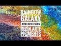 Rainbow Galaxy Resin Art Lesson with Rezin Arte Pigments - excited to share these amazing pigments!