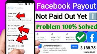 Not paid out yet on facebook payment Problem Solved ✅ On the way payout not paid out yet ℹ️👍 Profile