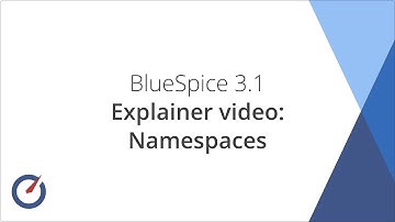BlueSpice 3.1 - Explainer video: Namespaces