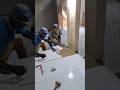 This is an example of how to measure and cut ceramic floors.