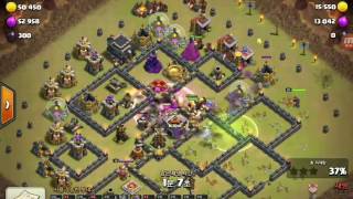 FRESH HIT!!! COC HGHB ATTACK STRATEGY VS ANTI 3 STAR TH9 CLAN WAR BASE