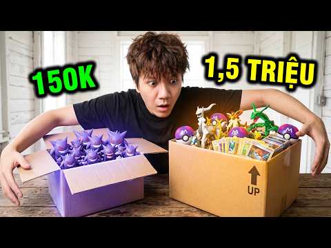 Khui Kiện Hàng Đồ Chơi Pokemon Cũ 150k vs 1500k | Nhiều Món Đồ Bất Ngờ 😱