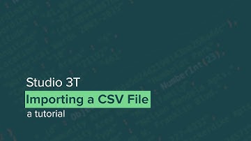 Import A CSV File into MongoDB | Using Studio 3T