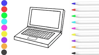Laptop - Coloring Pages How To Color Draw Apple Pencil Ipad