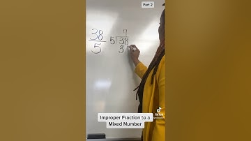 Improper Fraction to a Mixed Number #fractions #ged #math