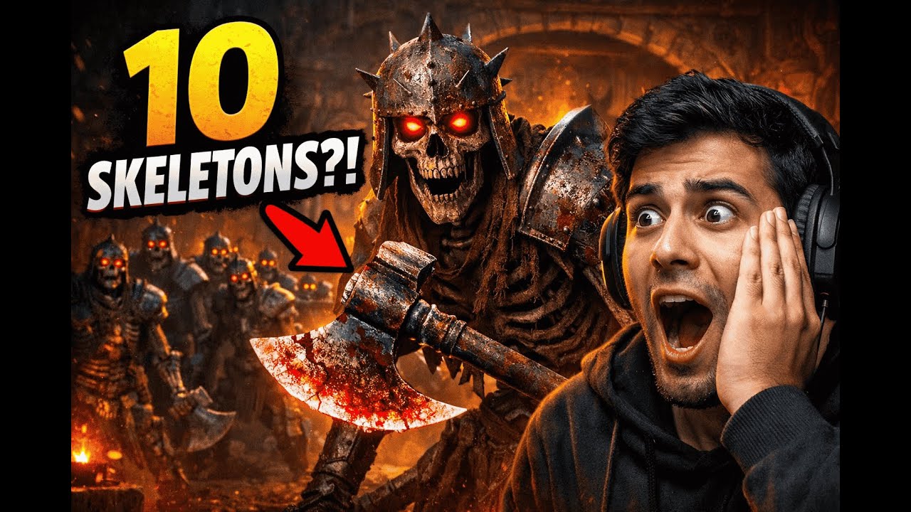 10 Deathaxe Skeletons vs Me 😈 | Solo Challenge in The Forge