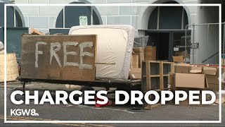 Charges dropped against man who placed 'Free' sign at Portland warehouse
