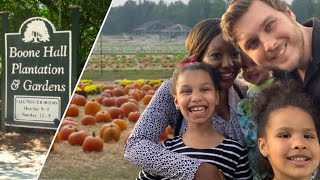Visiting a Pumpkin Patch at Boone Hall Plantation (in Charleston, SC) 🎃 | Biracial Family Vlog