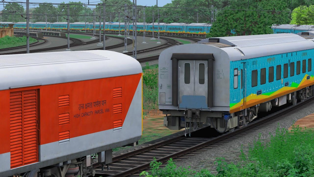 Wap-7 Coupling LHB Parcel Van To Hamsafar Express || train simulator gameplay || Railfans 