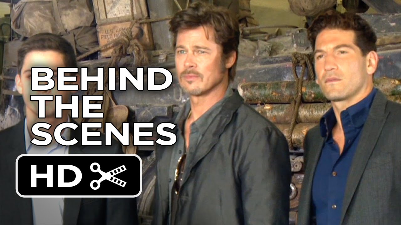 Fury Behind The Scenes - Photocall (2014) - Brad Pitt, Logan ...