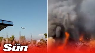 Final moments of Nepal plane just before it veered out of control causing deadly crash