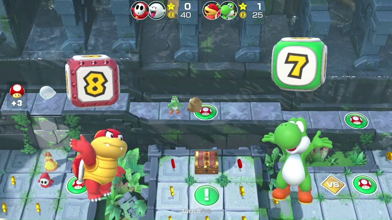 Super Mario Party - Partner Party - #114: Domino Ruins Treasure Hunt - Pom Pom, Yoshi (Master CPU)