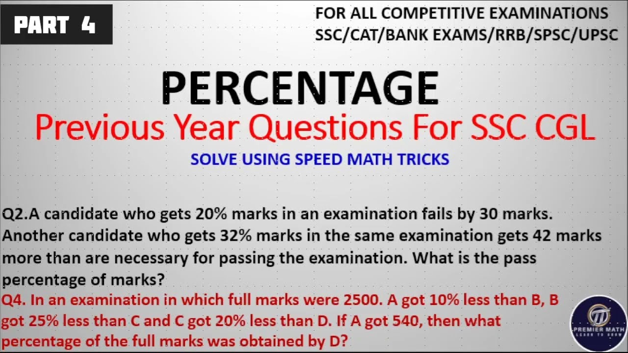 Percentage SSC CGL Problems