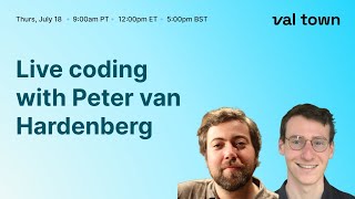 Live coding with Peter van Hardenberg