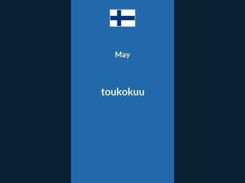 Months in Finnish