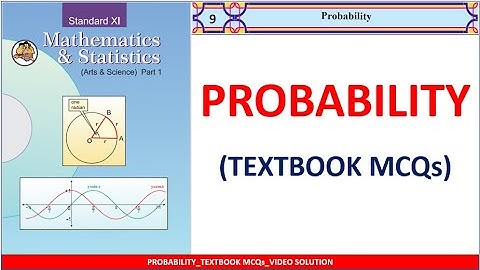 PROBABILITY TEXTBOOK MCQs l 11TH STD l MHT-CET l IMPULSE BATCH l SAINI SIR