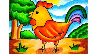 Cara Menggambar Ayam Jago untuk Anak TK (Ep 379)