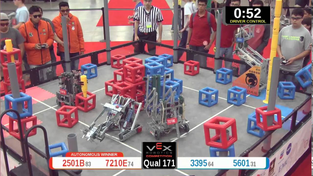 2015 VRC Arts Q171 - 2501B 7210E vs 3395 5601 - 66 to 53 - VEX Worlds 2015 - Arts Division
